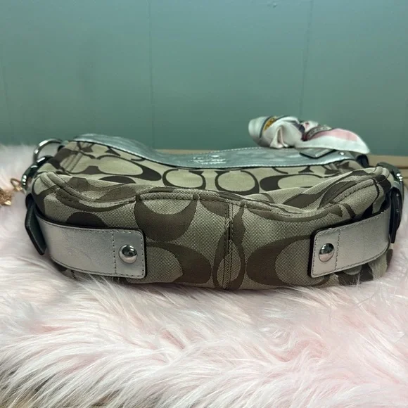 Coach Brown and Silver Shoulder Bag Vintage Y2K - Picture 10 of 10